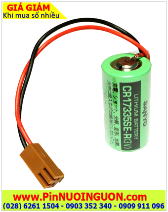 Sanyo CR17335SE-R; Pin nuôi nguồn Sanyo CR17335SE-R lithium 3v 2/3A 1800mAh _Xuất xứ Nhật